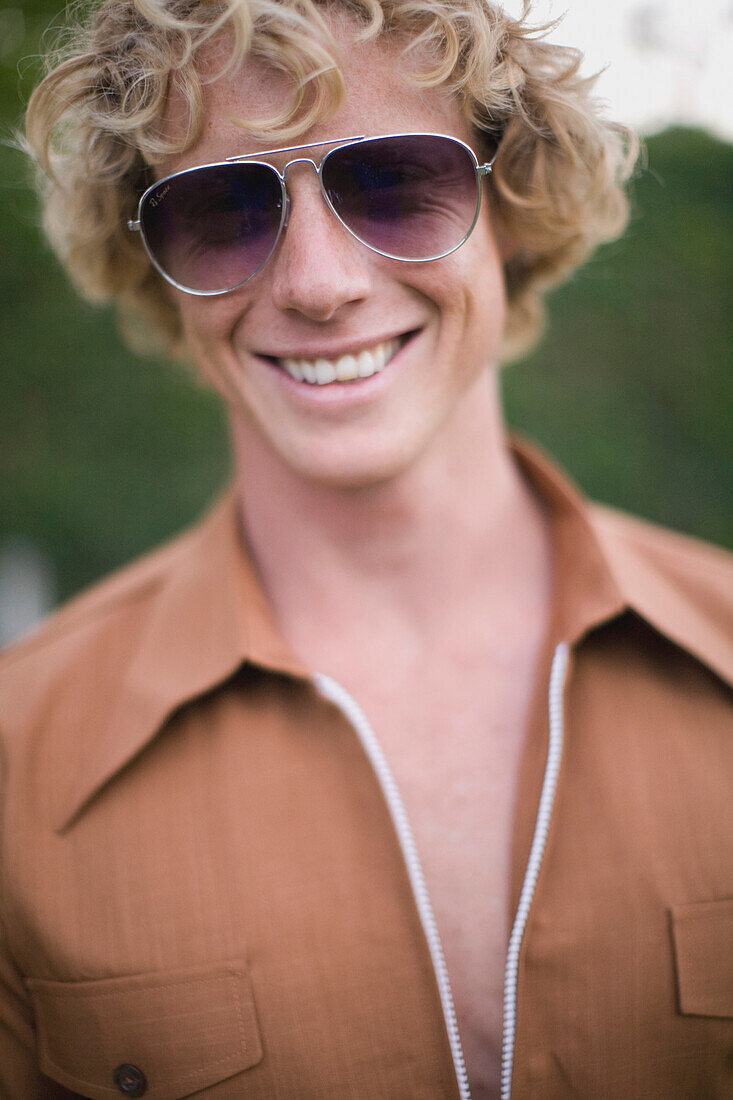 'Portrait Of Young Man In 1970S Style Clothing; Perth, Australia'