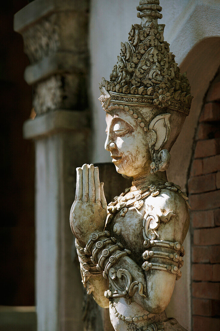 'Buddhist Statue At Mandarin Oriental Dhara Dhevi Hotel; Chiang Mai, Thailand'