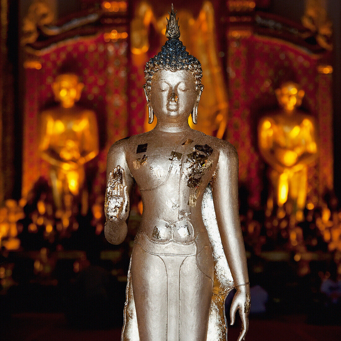 'Silver Statue At Wat Phra Singh Temple; Chiang Mai, Thailand'