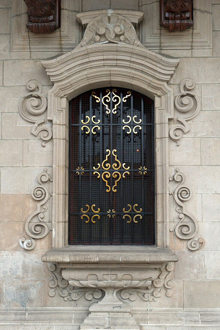 'Archbishop's Palace In Plaza Mayor In The City Centre; Lima Peru'