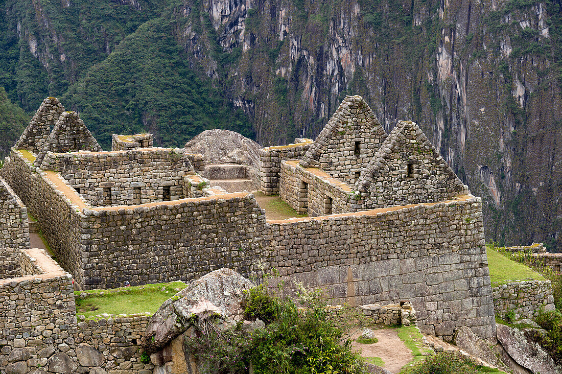 'View Of A Building In The Historic Inca Site Machu Picchu; Peru'