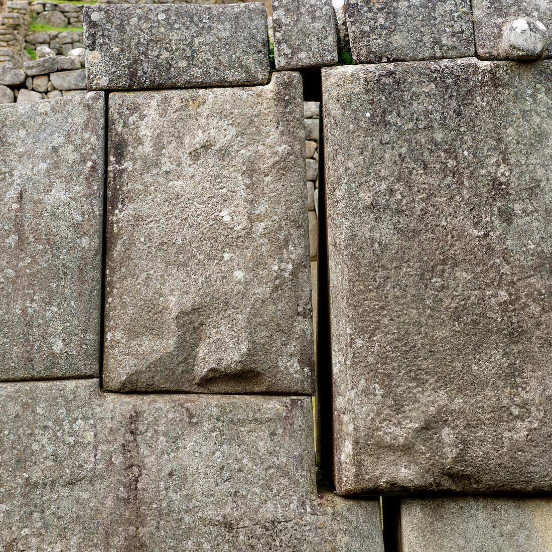 'Close-Up Of Stone Structure At Machu Picchu; Peru'