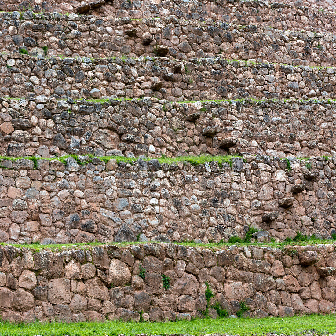 'Detail Of Incan Agricultural Terraces; Moray Peru'