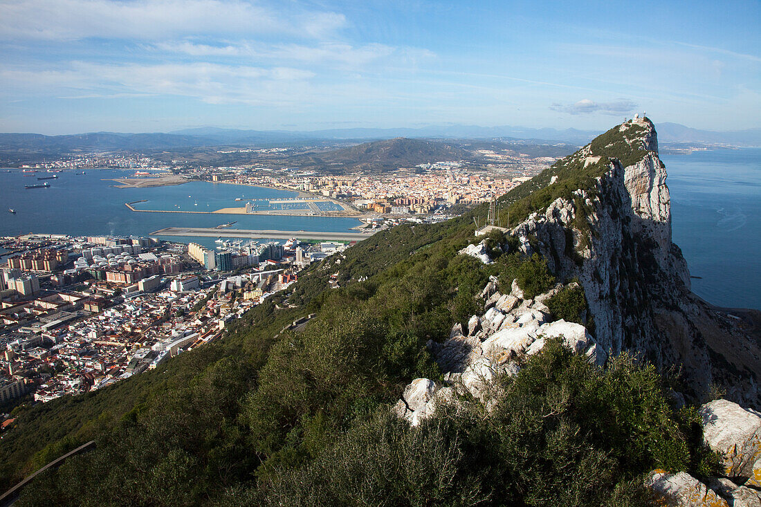 'Vista From Rock Of Gibraltar; Gibraltar United Kingdom'
