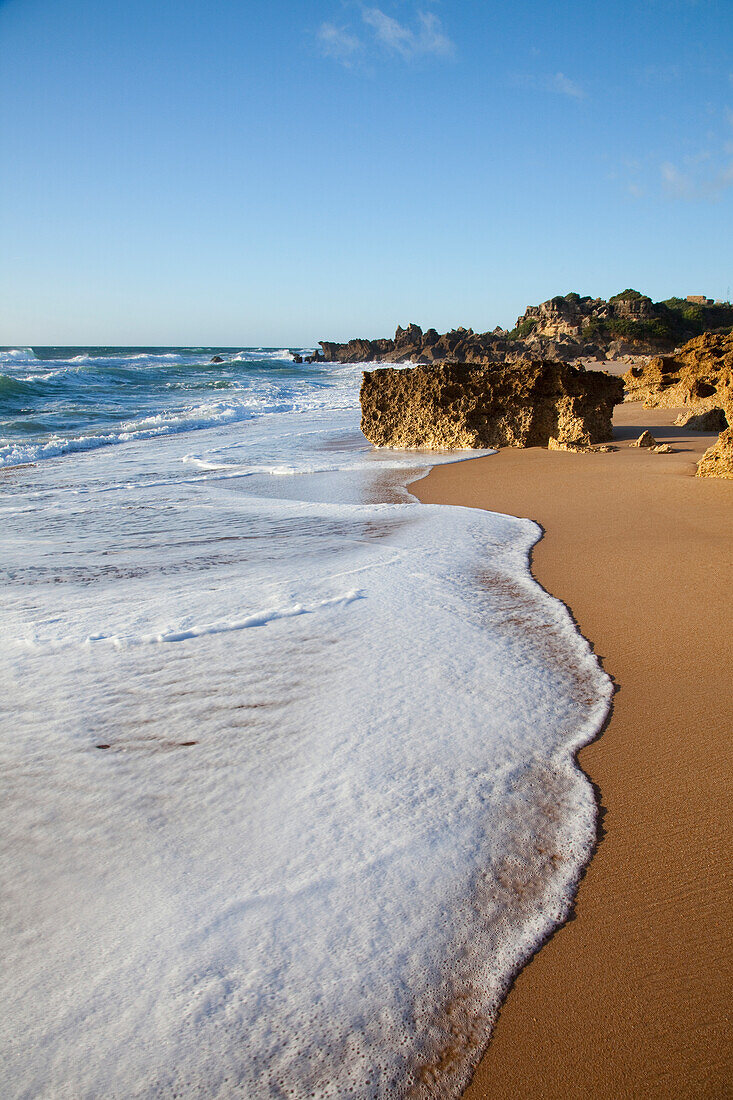 'Wave On Beach; Chiclana De La Frontera Spain'