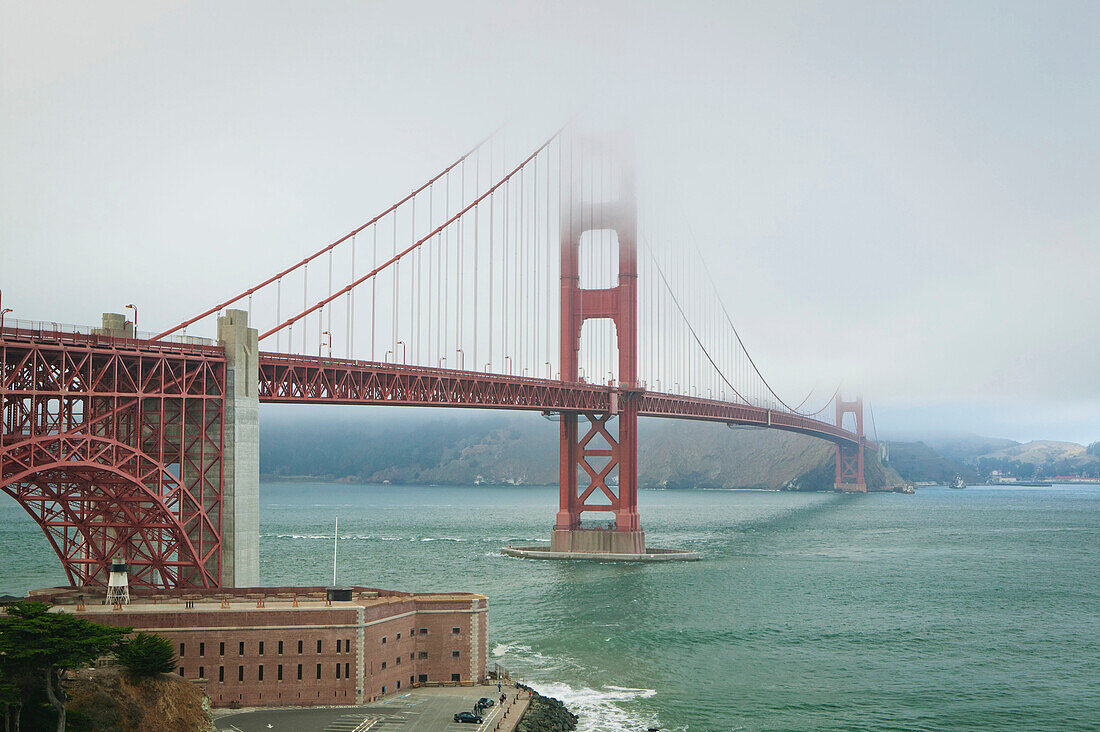 'Golden Gate Bridge In The Mist; San Francisco, California, United States of America'