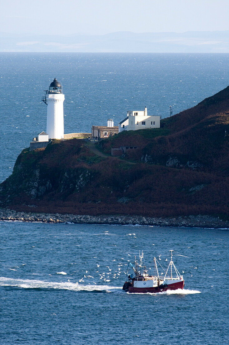 Lighthouse On The Coast, Campbeltown Loch, Island Of Davaar, Argyll And Bute, Scotland