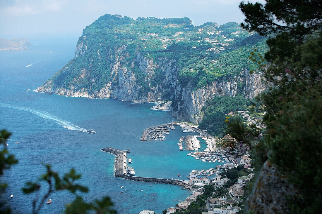 'Capri, Italy; Scenic View Of Ocean Marina'