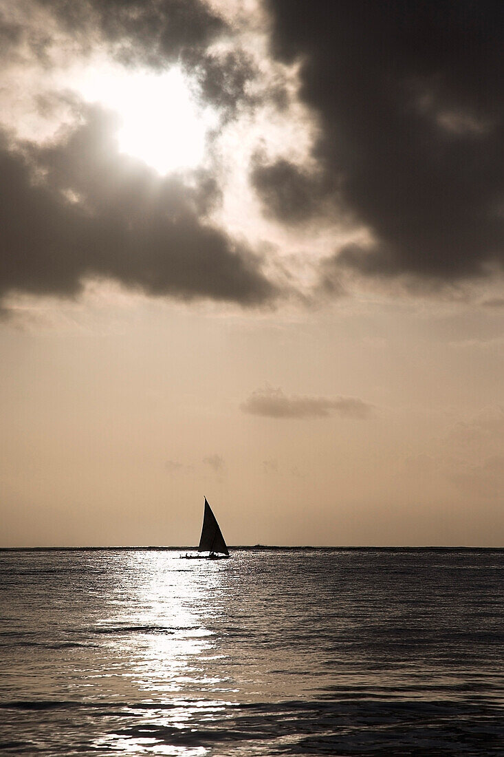 'Zanzibar, Tanzania; Sailing Into The Sunset'