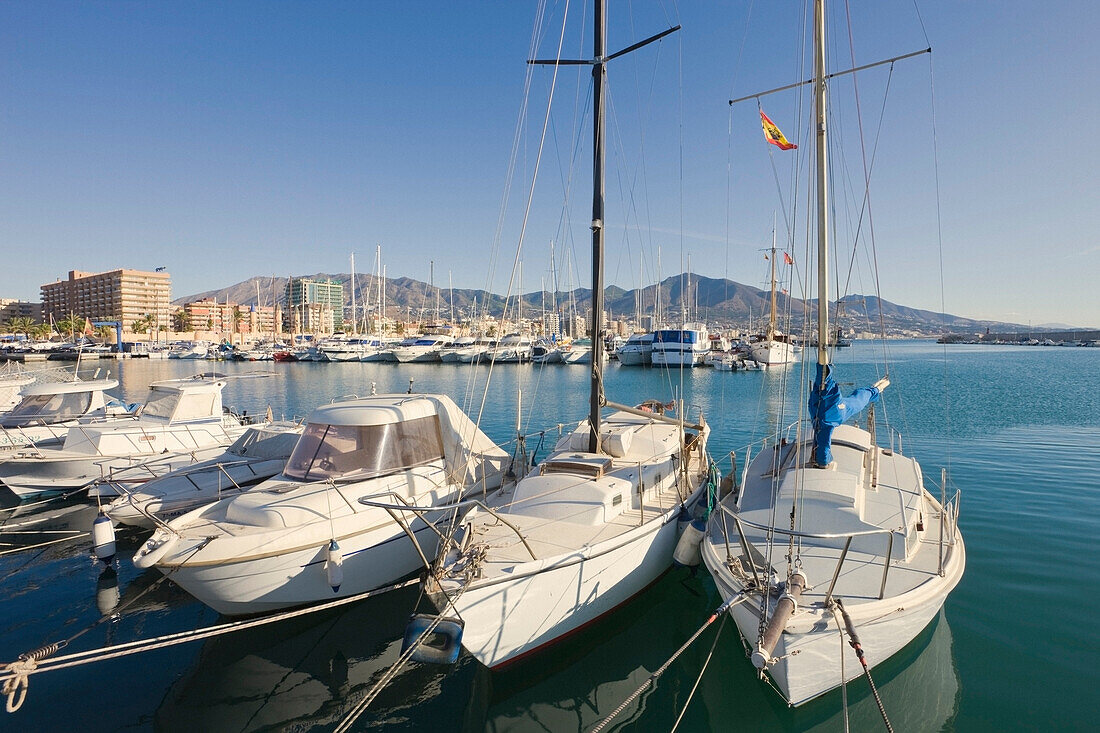 'Fuengirola, Malaga Province, Costa Del Sol, Spain; Pleasure Crafts In Harbour'