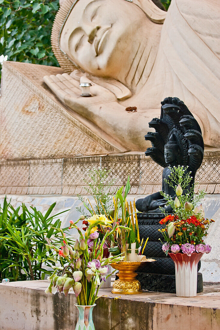 'A Shrine To A Reclining Buddha; Cambodia'