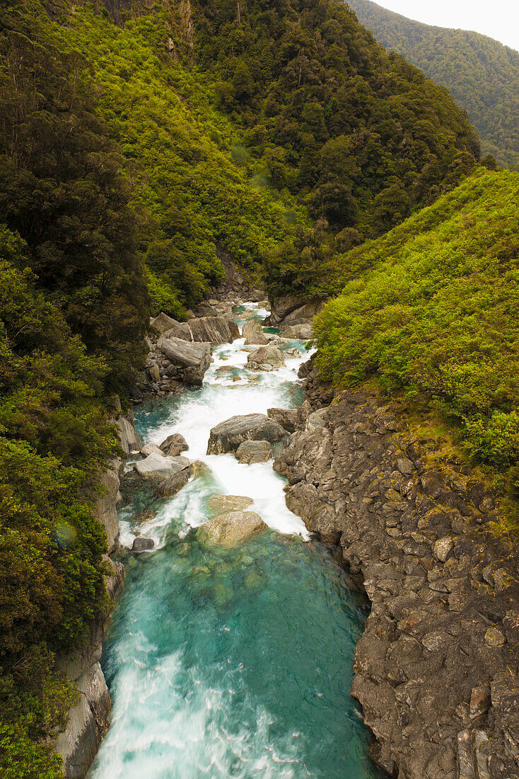 'River through Arthurs Pass; Canterbury, New Zealand'