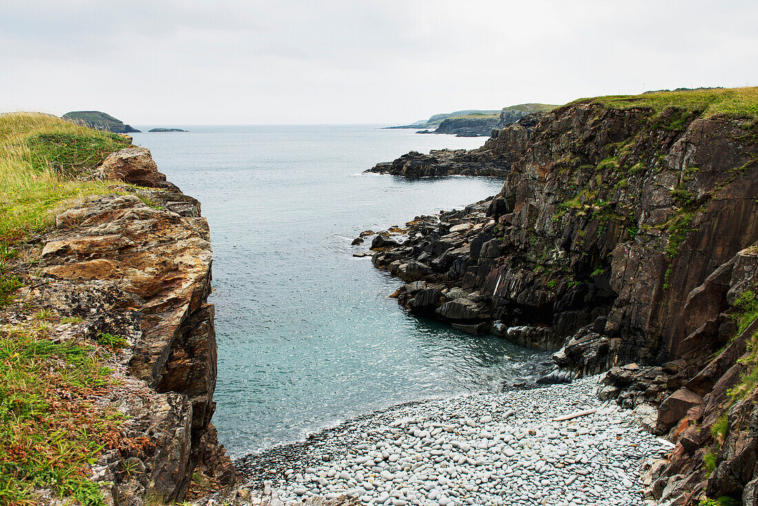 'Rugged cliffs along the atlantic coastline; Little Catalina, Newfoundland and Labrador, Canada'