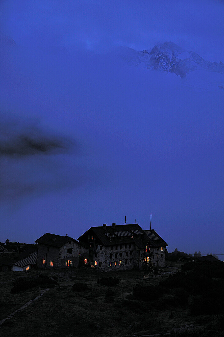 Blue hour at the Berliner Hütte, Zillertaler Alpen, Austria