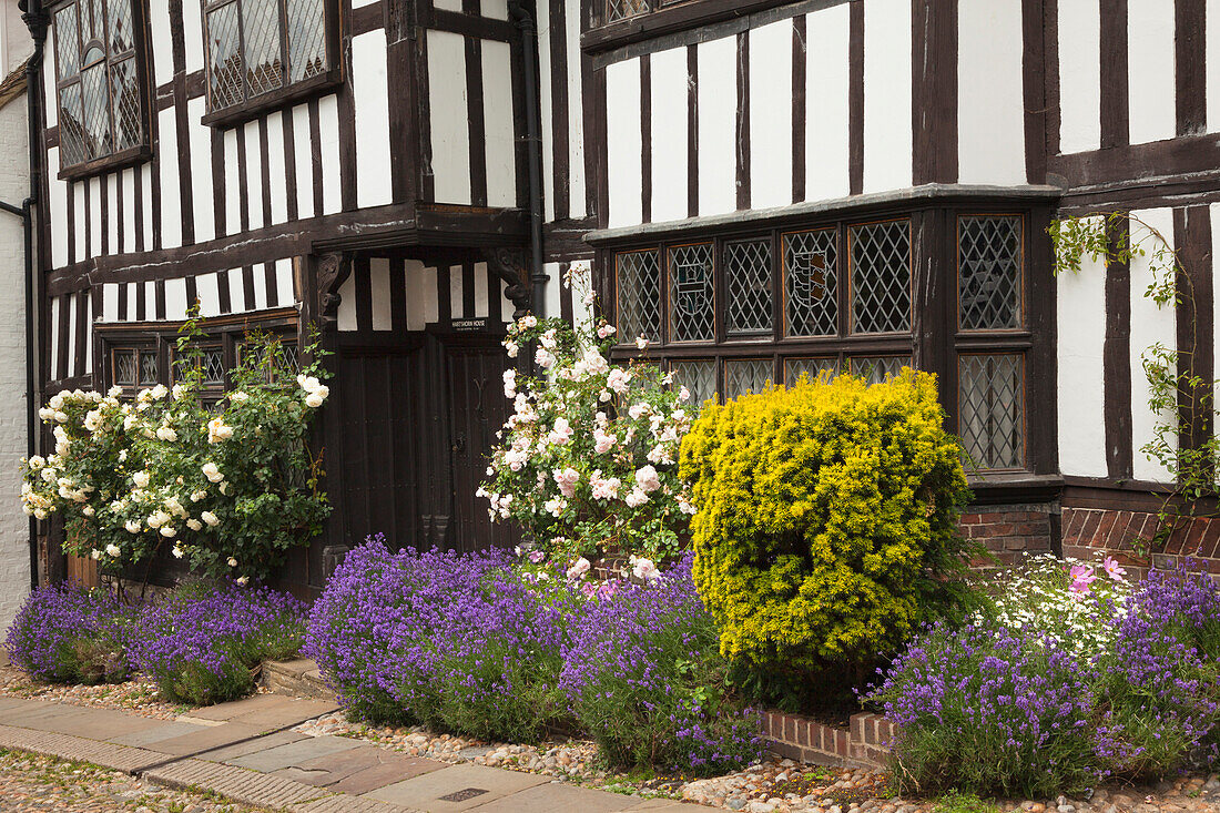 Half Timbered House in Mermaid Street, Rye, East Sussex, Great Britain