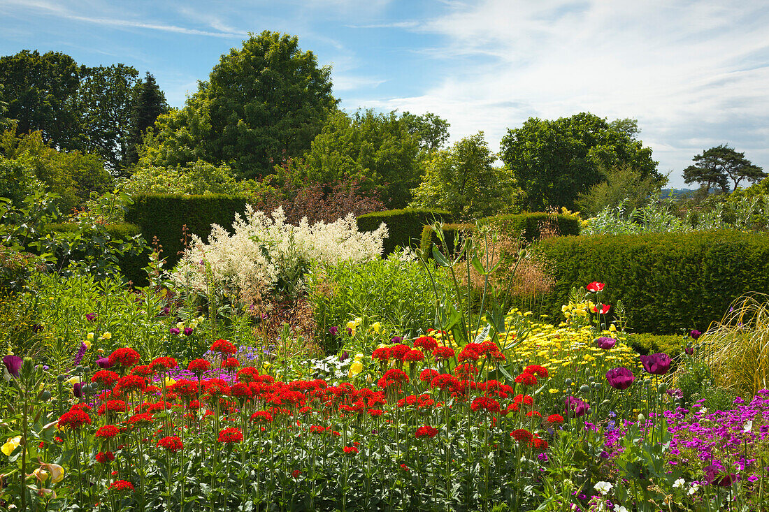 Orchard Garden, Great Dixter Gardens, Northiam, East Sussex, Großbritannien
