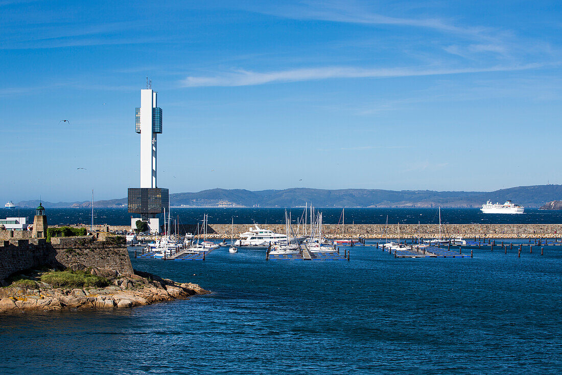 Maritime traffic control center tower, Corunna (La Coruna), Galicia, Spain