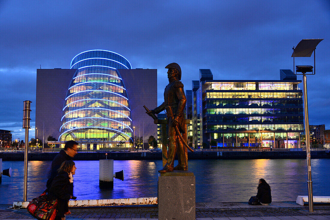 Admirals Statue at the Liffey River, Docklands, Dublin, Ireland