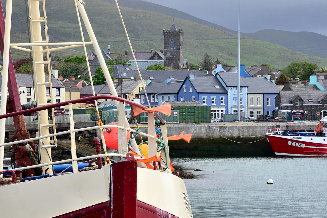 Fishing boats in Dingle harbour, Dingle peninsula, Kerry, West coast, Ireland