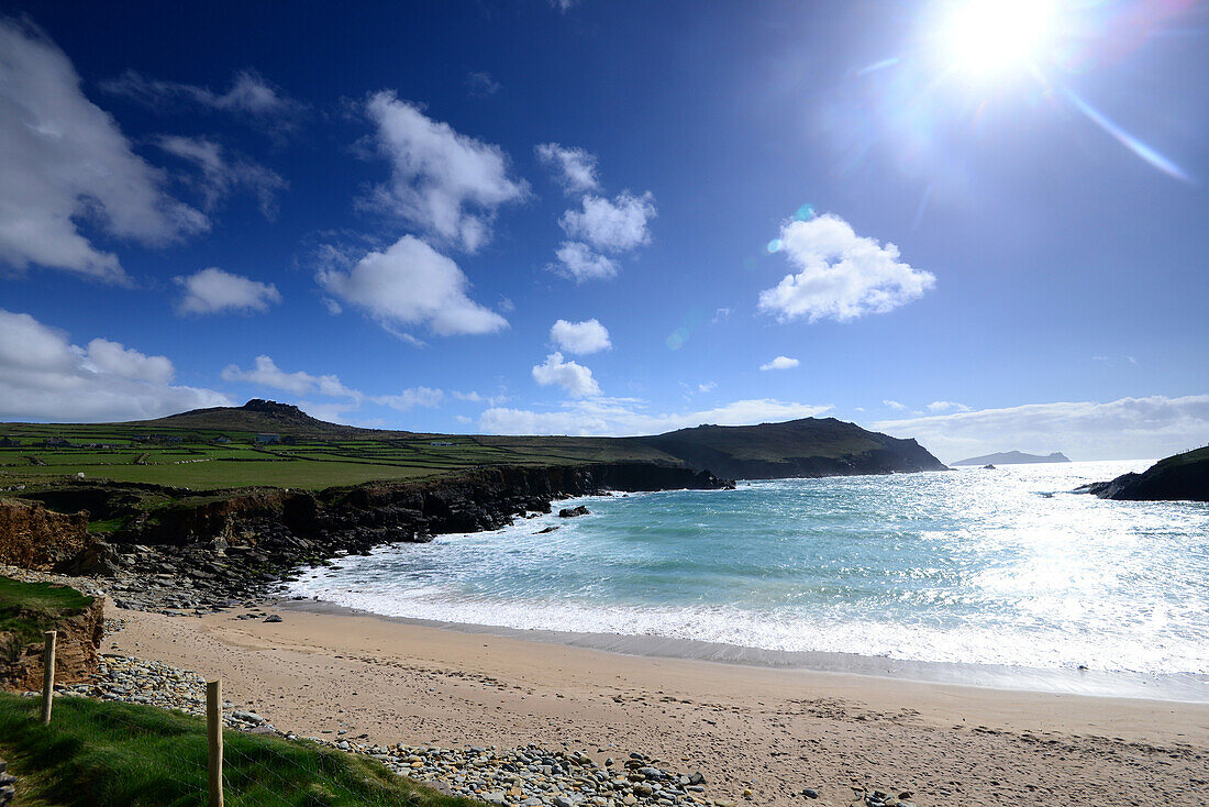 bei Dunquin and der äußersten Westküste, Halbinsel Dingle, Kerry, Irland