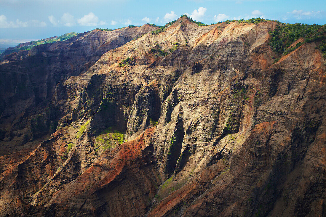 'Rugged rock face of a mountainside;Hawaii united states of america'