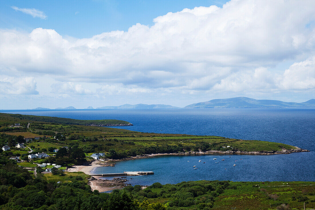 'Kells harbour and beach from ring of kerry;County kerry, ireland'