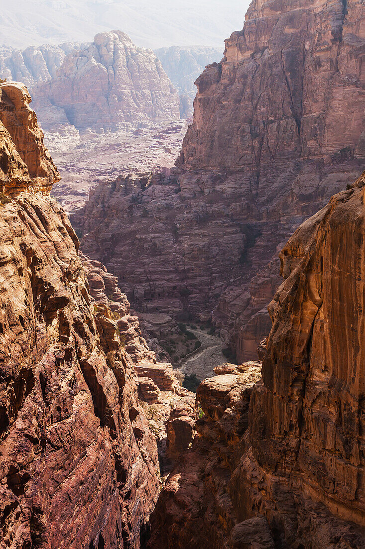 'Rocky hills and mountains in an ancient city;Petra jordan'
