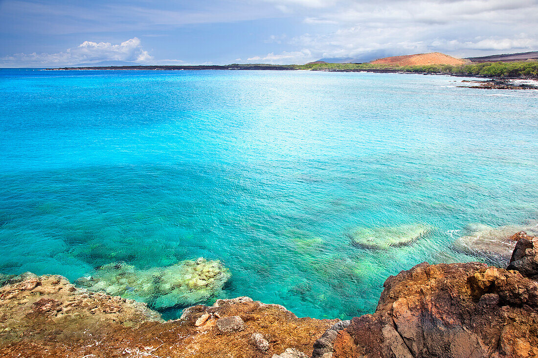 'A view of la perouse bay with clear water and coral;Maui hawaii united states of america'