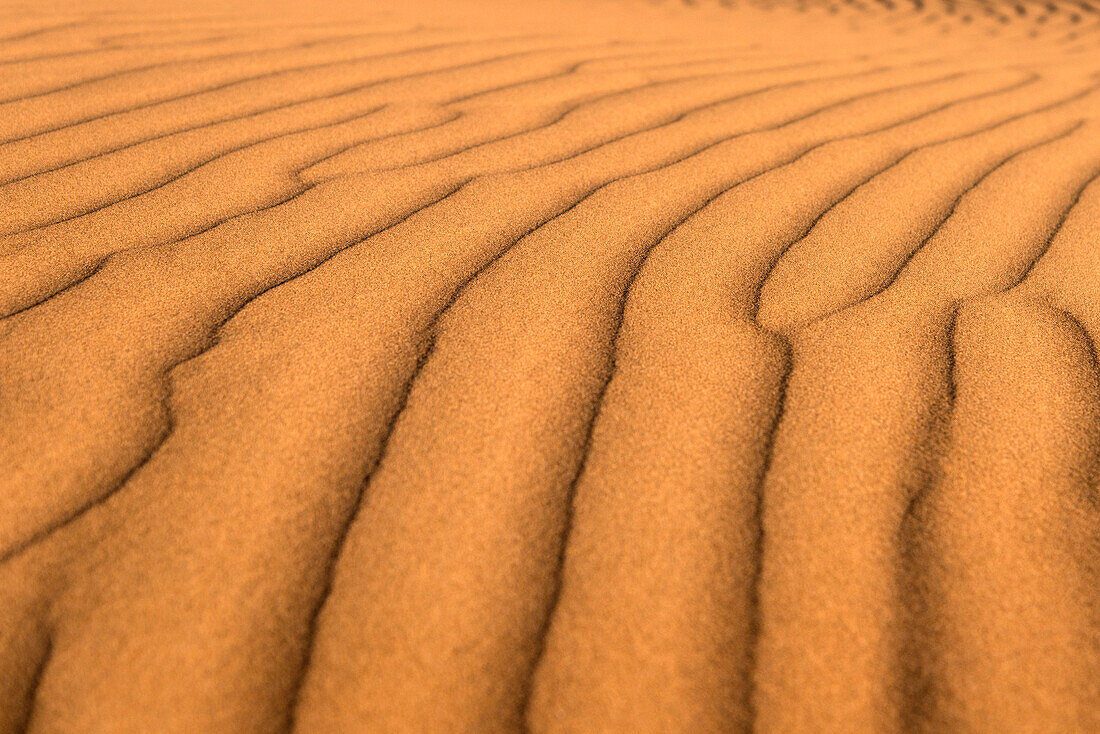 Close up of ripples in the sand