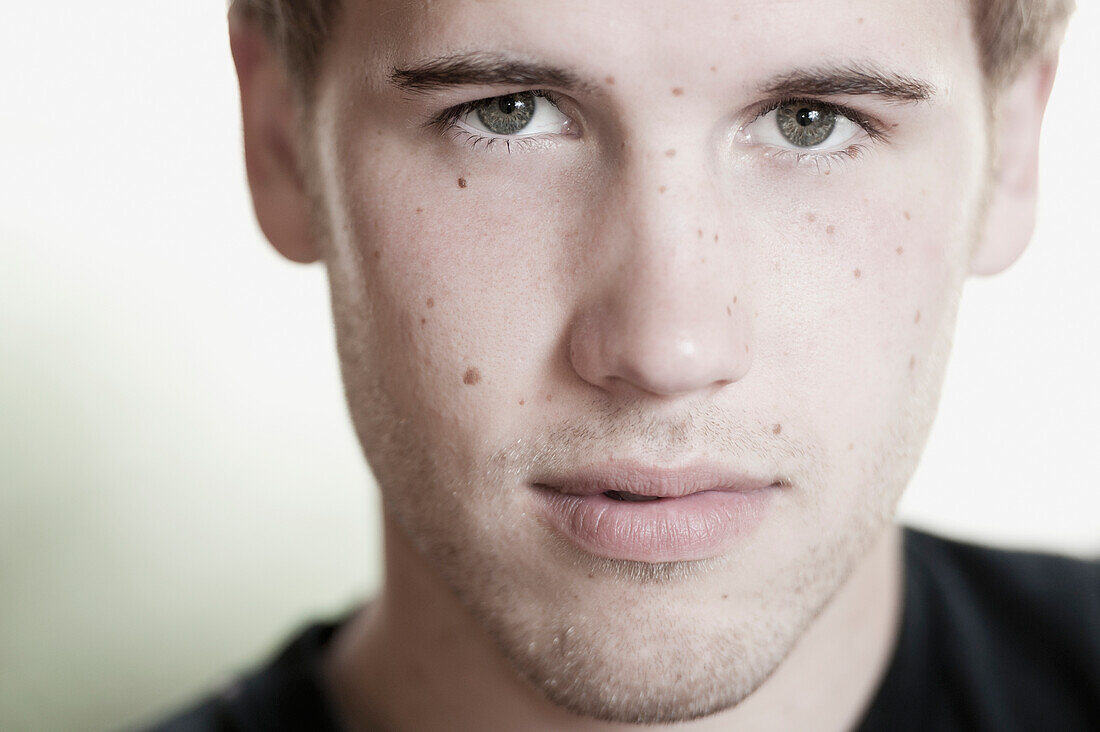 'Portrait Of A Young Man With Freckles; California, United States Of America'