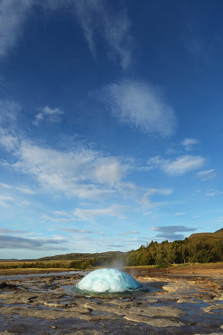 'Strokkur Geysir, Haukadalur Geothermal Area; Haukadalur, Arnessysla, South West Iceland, Iceland'