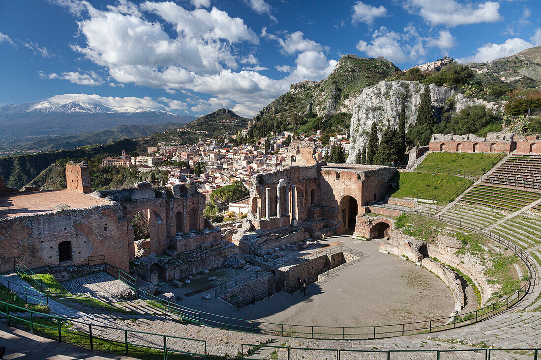Antikes Theater, Taormina, Messina, Sizilien, Italien