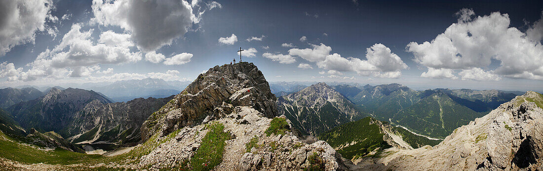 Gipfel der Kreuzspitze, Ammergauer Alpen, Bayern, Deuschland
