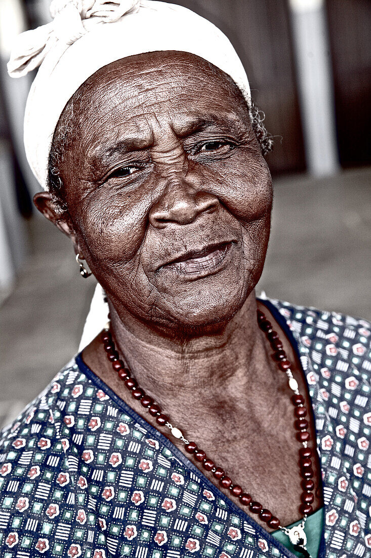 Portrait einer alten Frau, Praia, Santiago, Kap Verde