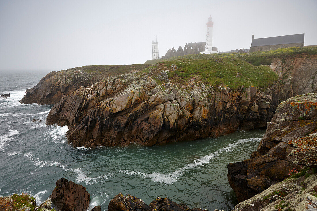 Pointe Saint Mathieu, lighthouse in Plougonvelin, Finistere, Pays d'Iroise, Brittany, France