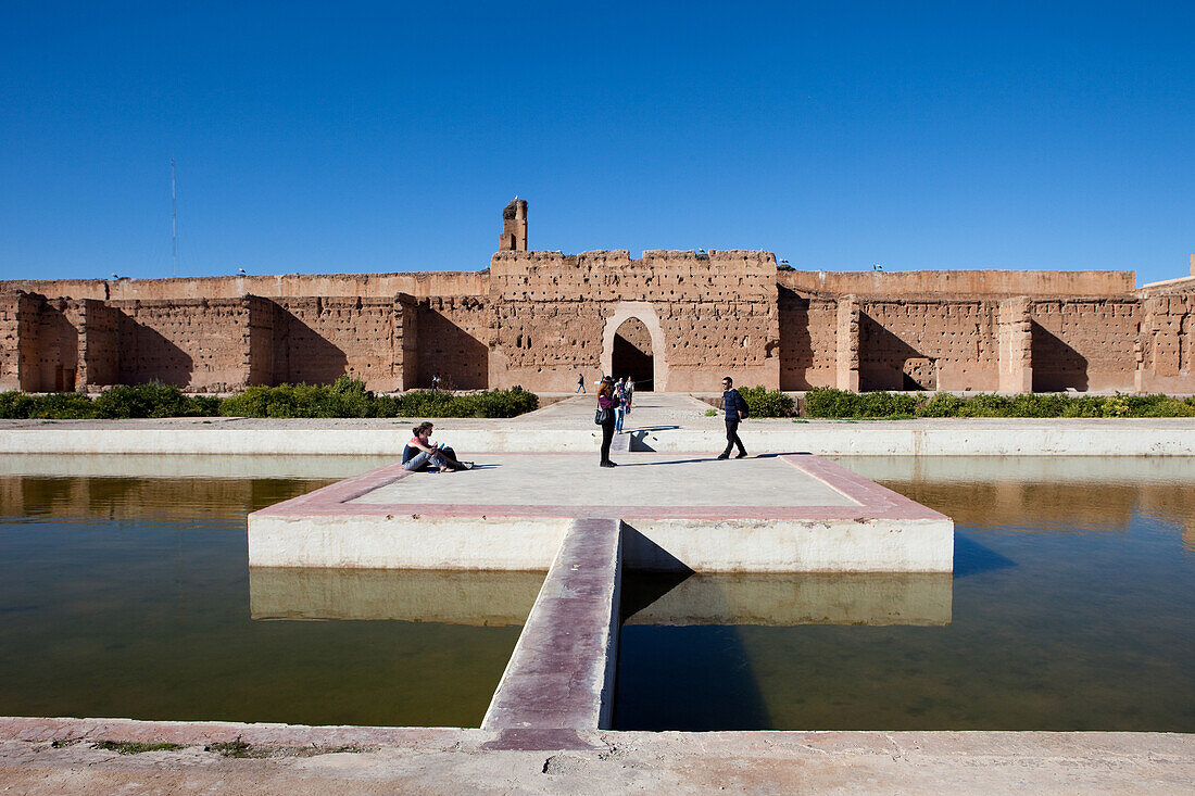 Badi Palast welcher Saaditen Gräber beherbergt, Marrakesch, Marokko