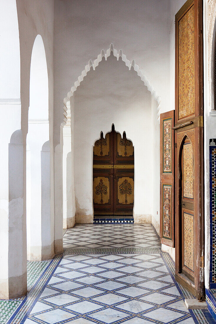 Innenhof des Bahia Palast, Marrakesch, Marokko