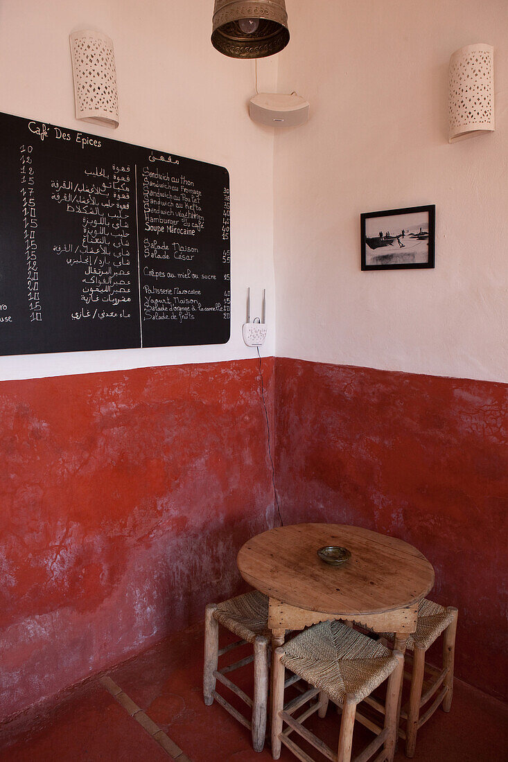 Cafe des epices at the Place des épices in the souk, Marrakech, Morocco