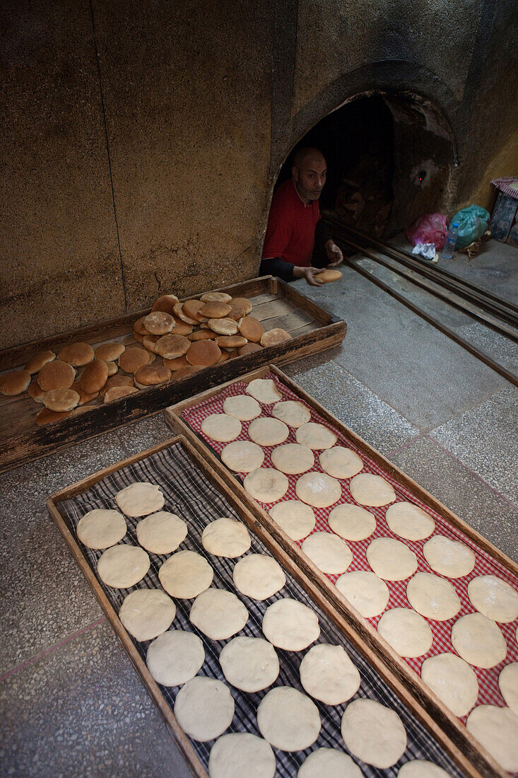 traditionelle Bäckerei für Fladenbrot, Marrakesch, Marokko