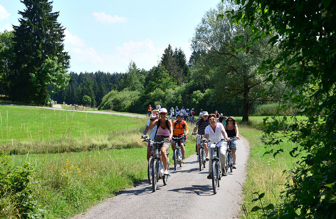 Biking in Starnberg country, Upper Bavaria, Bavaria, Germany