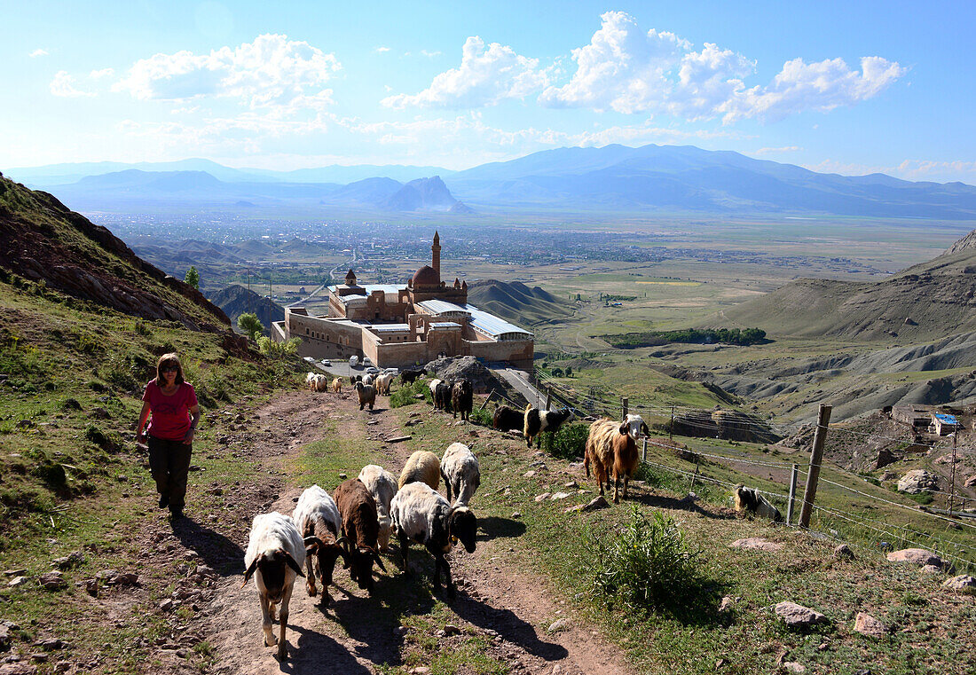 Ishak Pasa Palace near Dogubayazit at Ararat, Kurd populated area, east Anatolia, East Turkey, Turkey