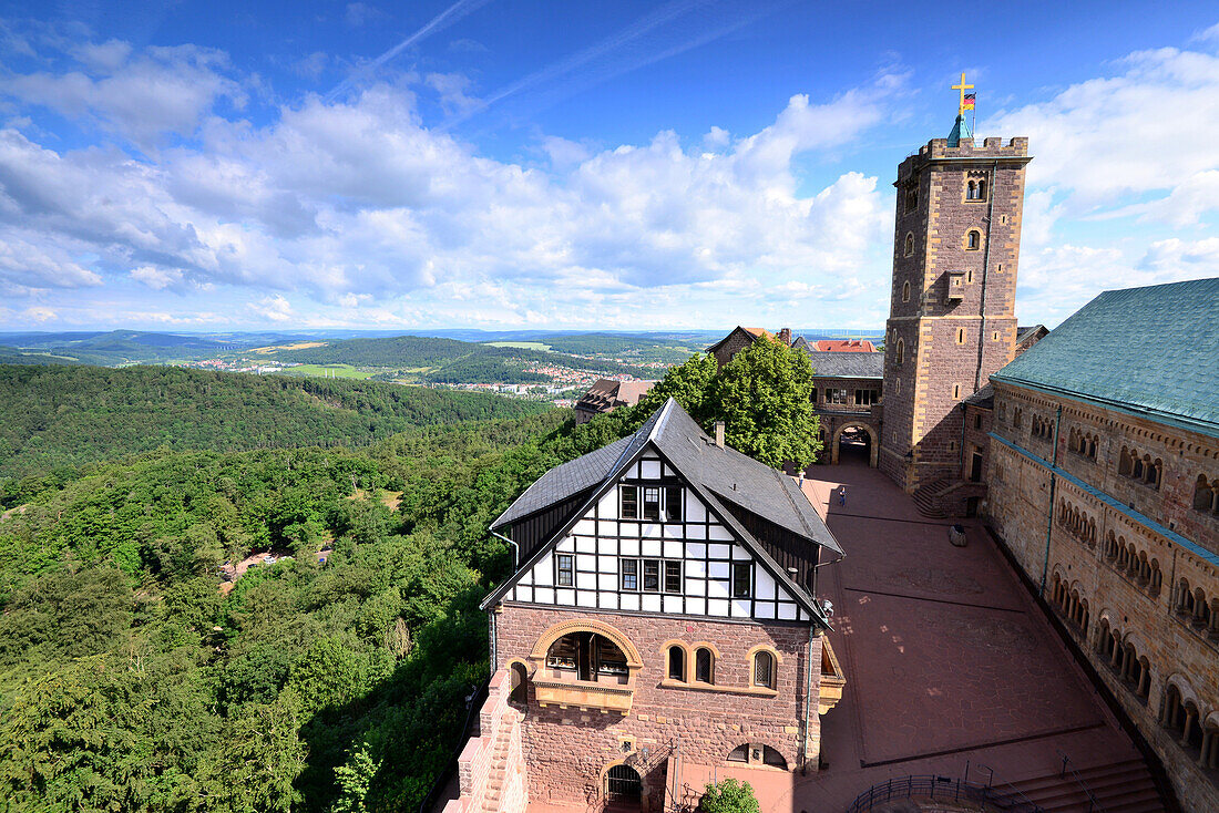 Wartburg bei Eisenach, Thüringer Wald, Thüringen, Deutschland