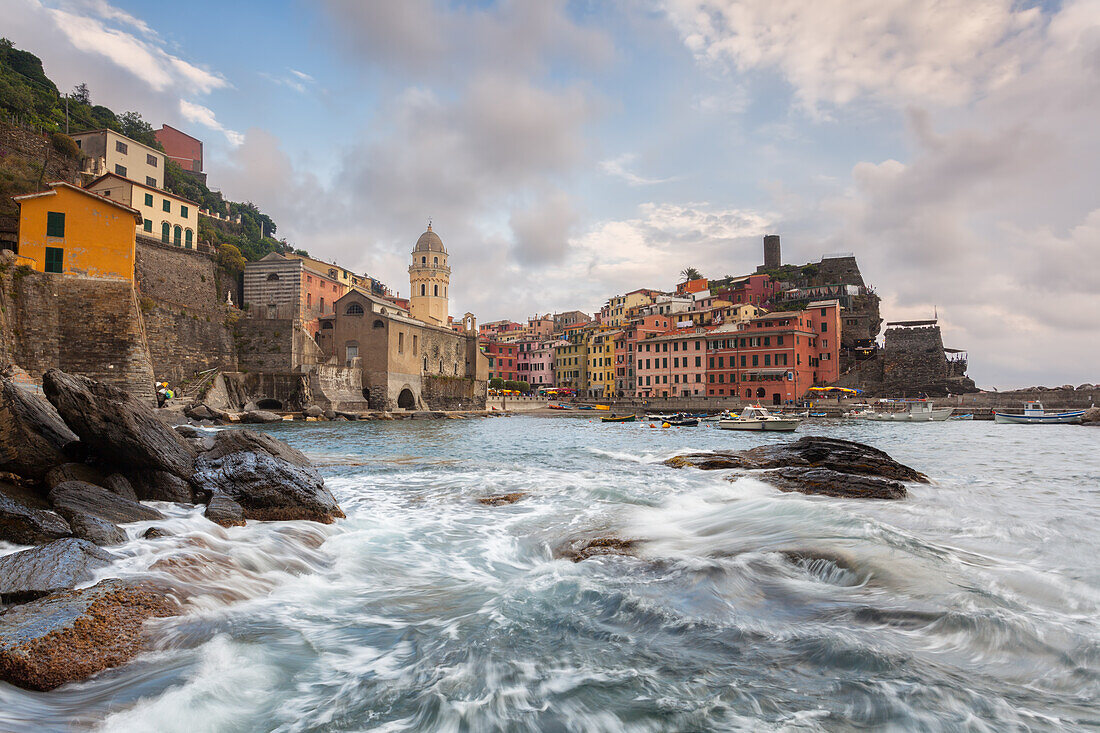 sea storm in Vernazza