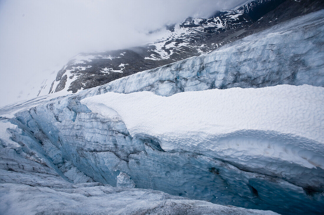 A giant Crevasse during summer months on the Denver Glacier.