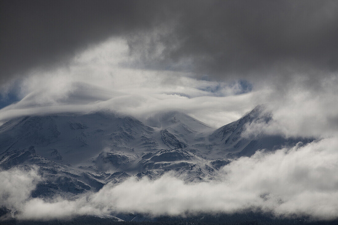 Clouds move across Mt. Shasta in Siskiyou county, CA a part of the Klamath watershed.