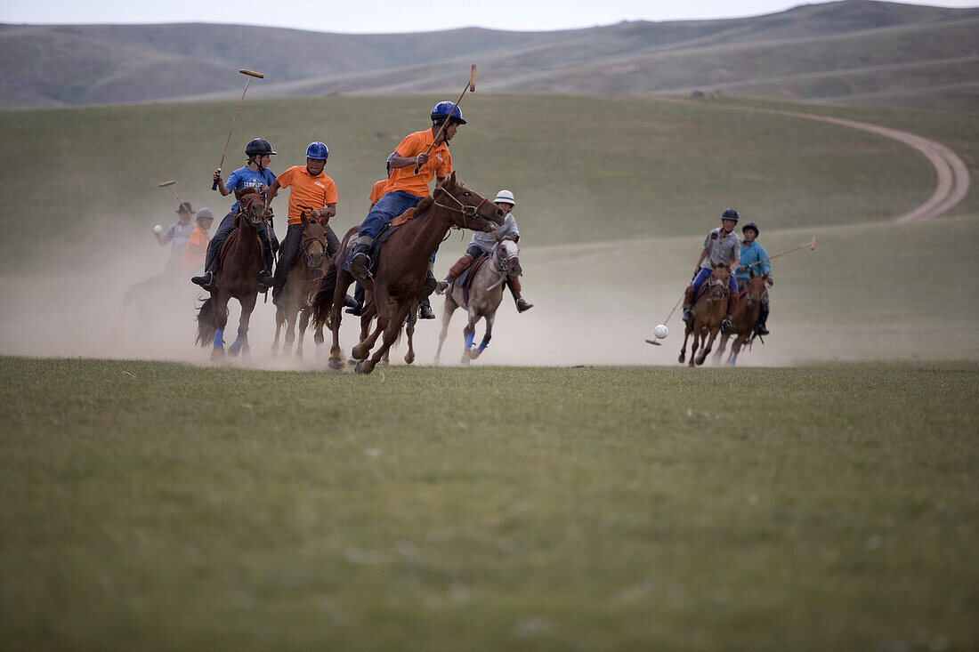 Children Polo Tournament. Monkhe Tengri, Central Mongolia.