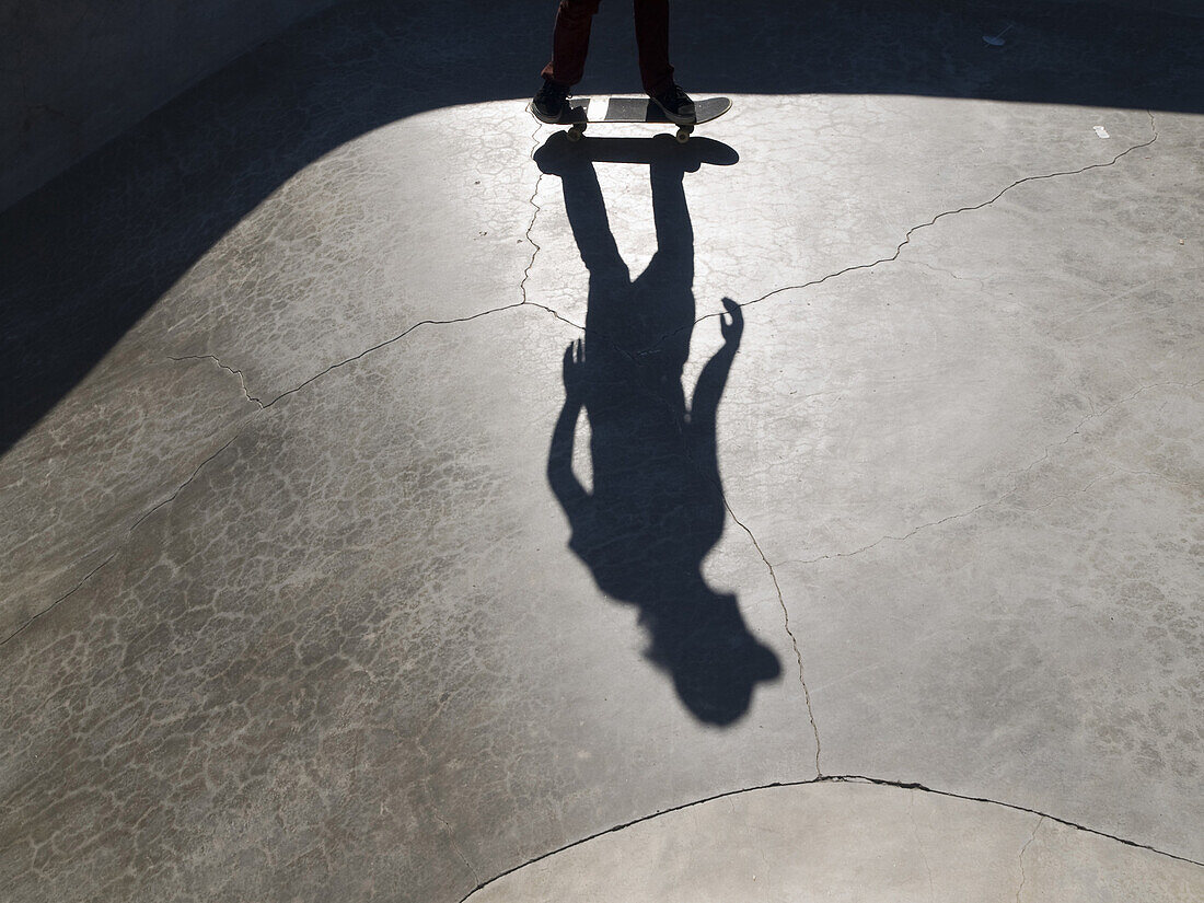 Shadows at skate park in Missoula, Montana, United States