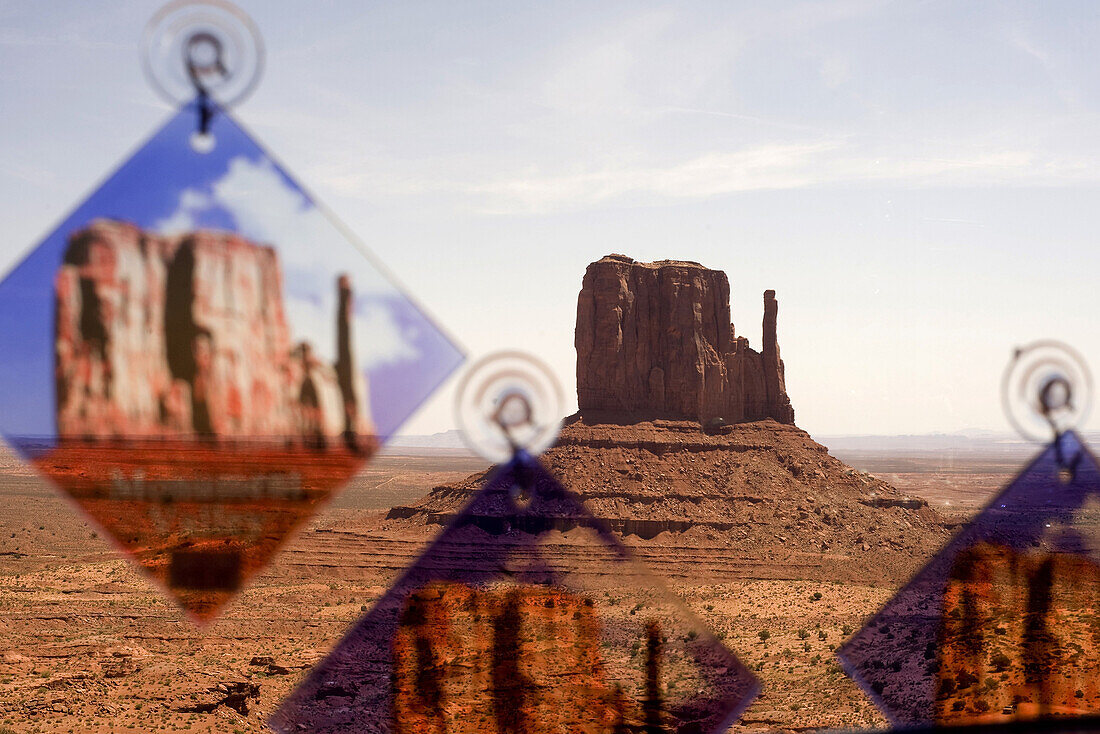 Tourist trinkets on display in the gift shop of The View Hotel at Monument Valley Navajo Tribal Park in southern Utah. The park, operated by the tribe, was once a popular set for western films of the 1930s through 60s. It is immensely popular among Europe