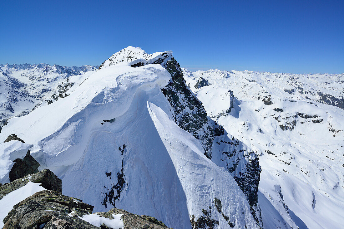 Piz Lagrev, Oberhalbstein Alps, Engadin, Canton of Graubuenden, Switzerland