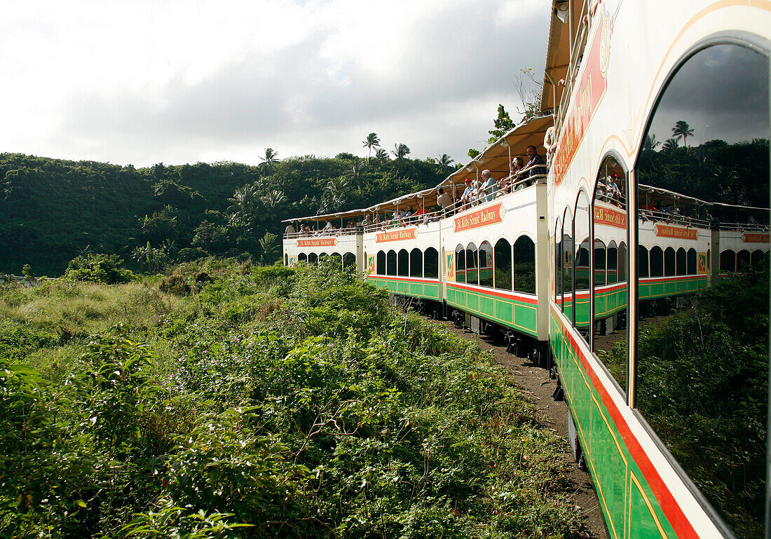 Train ride with the St. Kitts Scenic Railway, near Basseterre, Saint Kitts, Saint Kitts and Nevis, Caribbean